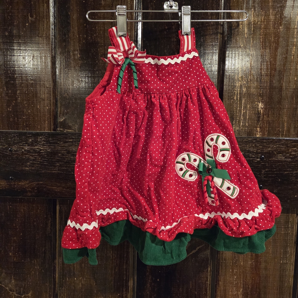 Rare Editions Festive Red and Green Polka Dot Costume